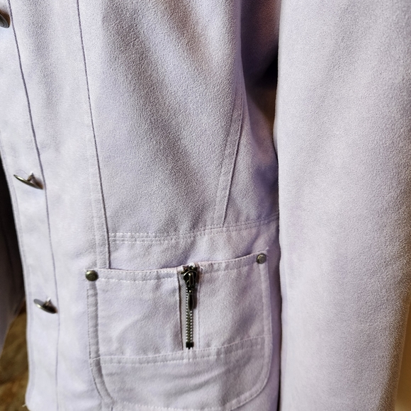 Tanjay EUC faux suede light purple jacket blazer - Picture 4 of 10